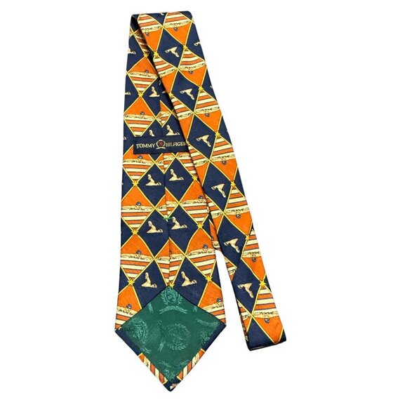 Tommy Hilfiger Mens Vintage Neck Silk Tie - Picture 6 of 9